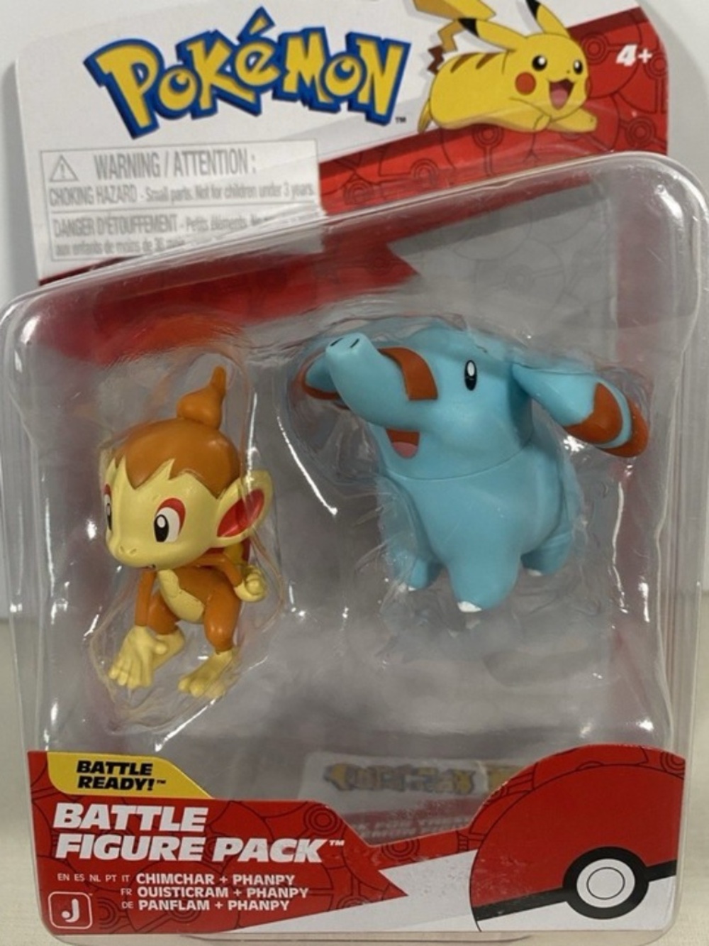 Pokemon Phanpy & Chimchar - Battle Ready Figure Pack Jazwares NEW